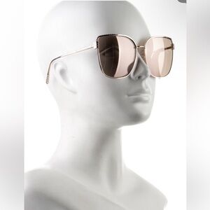 Chopard Gold Butterfly Sunglasses Metal Frame Smoke Gradient Lenses NWT
